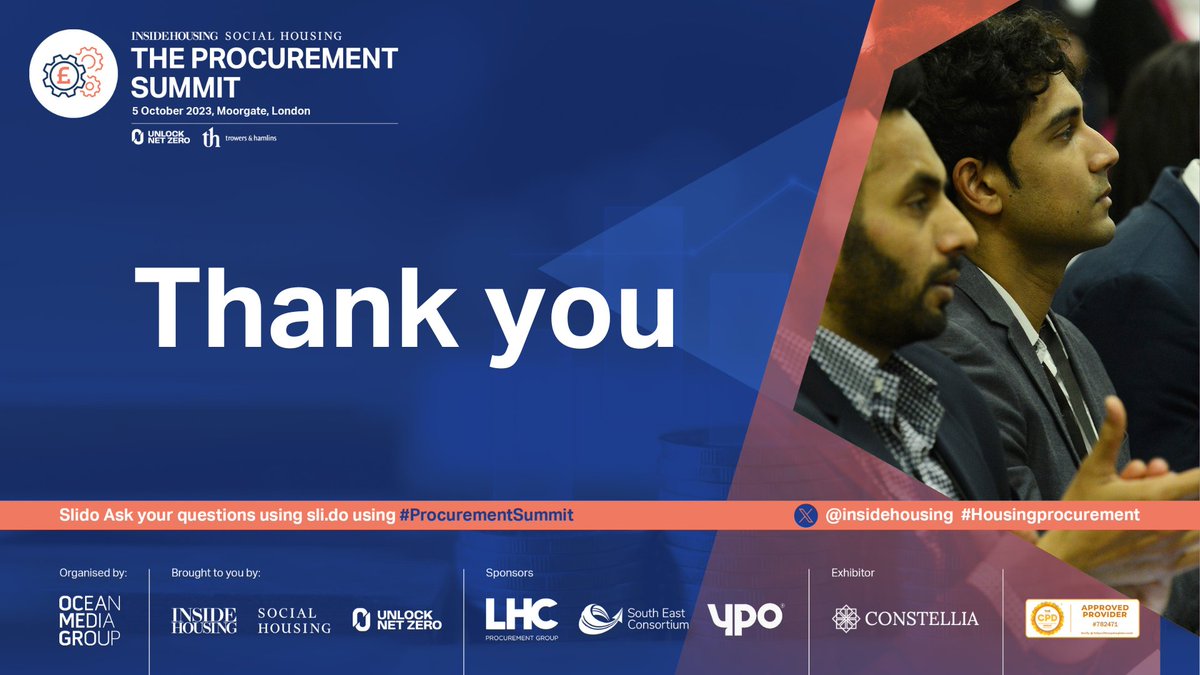 The Procurement Summit has now finished. We want to say a massive thank you to all our sponsors, exhibitor, speakers and attendees!

We look forward to seeing everyone back again next year to shine a spotlight on procurement. Register your interest here>  ow.ly/Cmbv50PT2ka