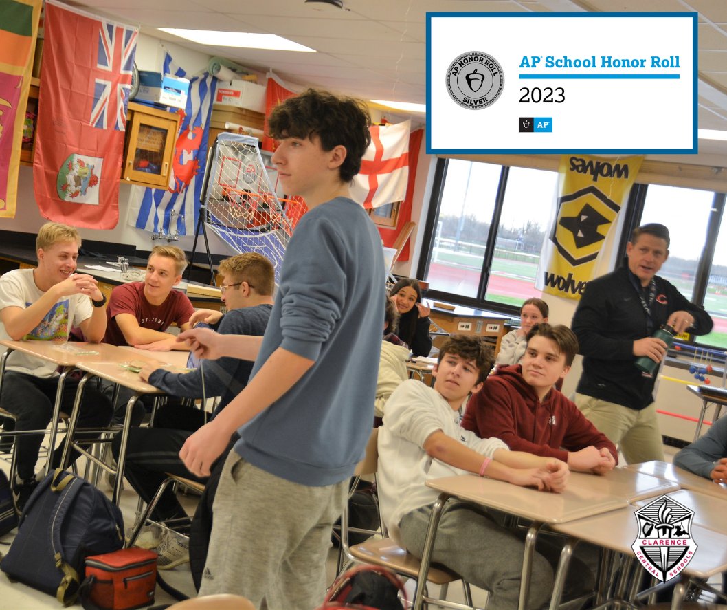 Did you know last year <a href="/CHS_Devils/">CHS Red Devils</a> had 434 students take 775 <a href="/APforStudents/">AP for Students</a> exams, with 78% of those exams scored at a level 3 or higher? The school recently earned a silver distinction on the <a href="/CollegeBoard/">College Board</a>'s AP School Honor Roll. Read more: clarenceschools.org/site/default.a… #ClarenceProud