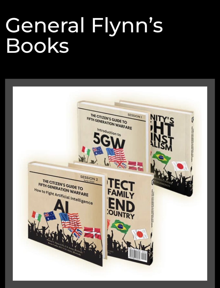 boonecutler's tweet image. DIGITAL SOLDIERS 👻💻
👻📱
THESE ARE YOUR BATTLE MANUALS 👇
generalflynn.com/general-flynns…