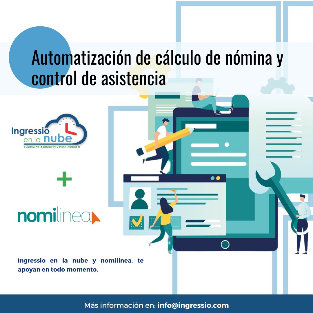 Ingressiomx's tweet photo. Con Ingressio y @nomilinea puedes empezar a reestructurar tu sistema de nómina, para evitar perdidas económicas que esto puede llegar a generar al no llevar un buen control en todas las incidencias.

Estamos listos para ayudarte 👉 https://t.co/14lWNlE5mq https://t.co/etJAoESIwh