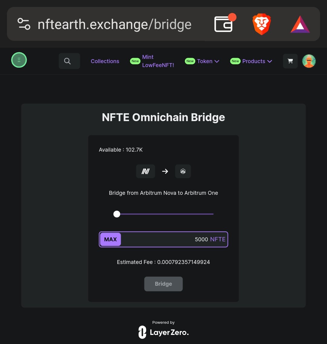 NFTEarth_L2's tweet photo. The NFTEarth app is now fully integrated on both @arbitrum One and Arbitrum Nova, with our @LayerZero_Labs Omnichain $NFTE token as well now on Nova! You can bridge between One and Nova using our in-app bridge for virtually no cost and near instant cross-chain transfers! 💙🚀 https://t.co/c4FarVZdTY