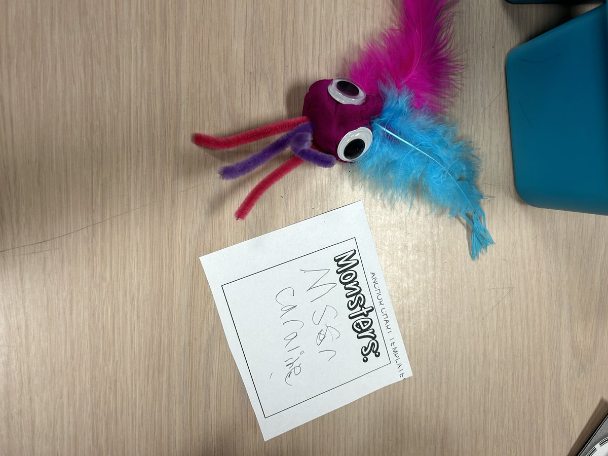 Creating monsters to go along with our short stories! 💜 @GreathouseElem1