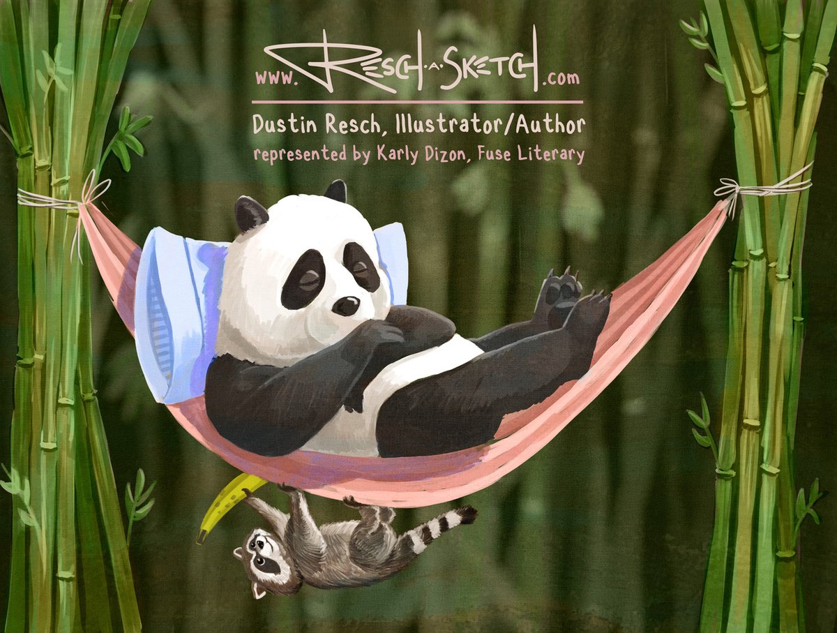 reschasketch's tweet image. Happy #KidLitArtPostcard day, may it find you as relaxed as this #Panda or as mischievous as this #TrashPanda :)

Portfolio: reschasketch.com
Agency: @KarlyDizon at @FuseLiterary
