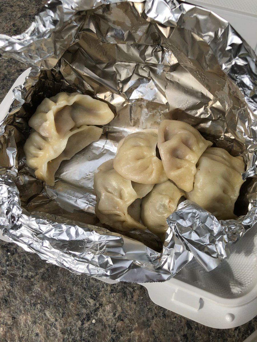 TVO_CMG's tweet photo. Thanks to the CBC Branch of @CMGLaGuilde for the delicious Tibetan momos from Loga’s Corner. Branch president Naomi Robinson delivered the meal herself! https://t.co/V58xIeUABb