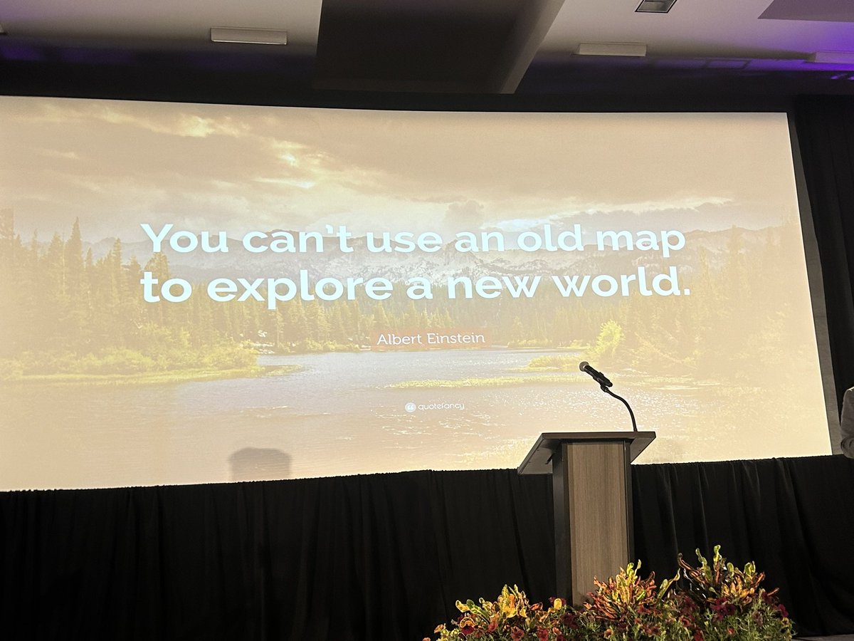 This hits deep at this time in our history and industry… “you can’t use an old map to explore a new world” - we can’t just keep doing the same things the same way…  #PowerUp <a href="/_AASPA_/">AASPA</a>