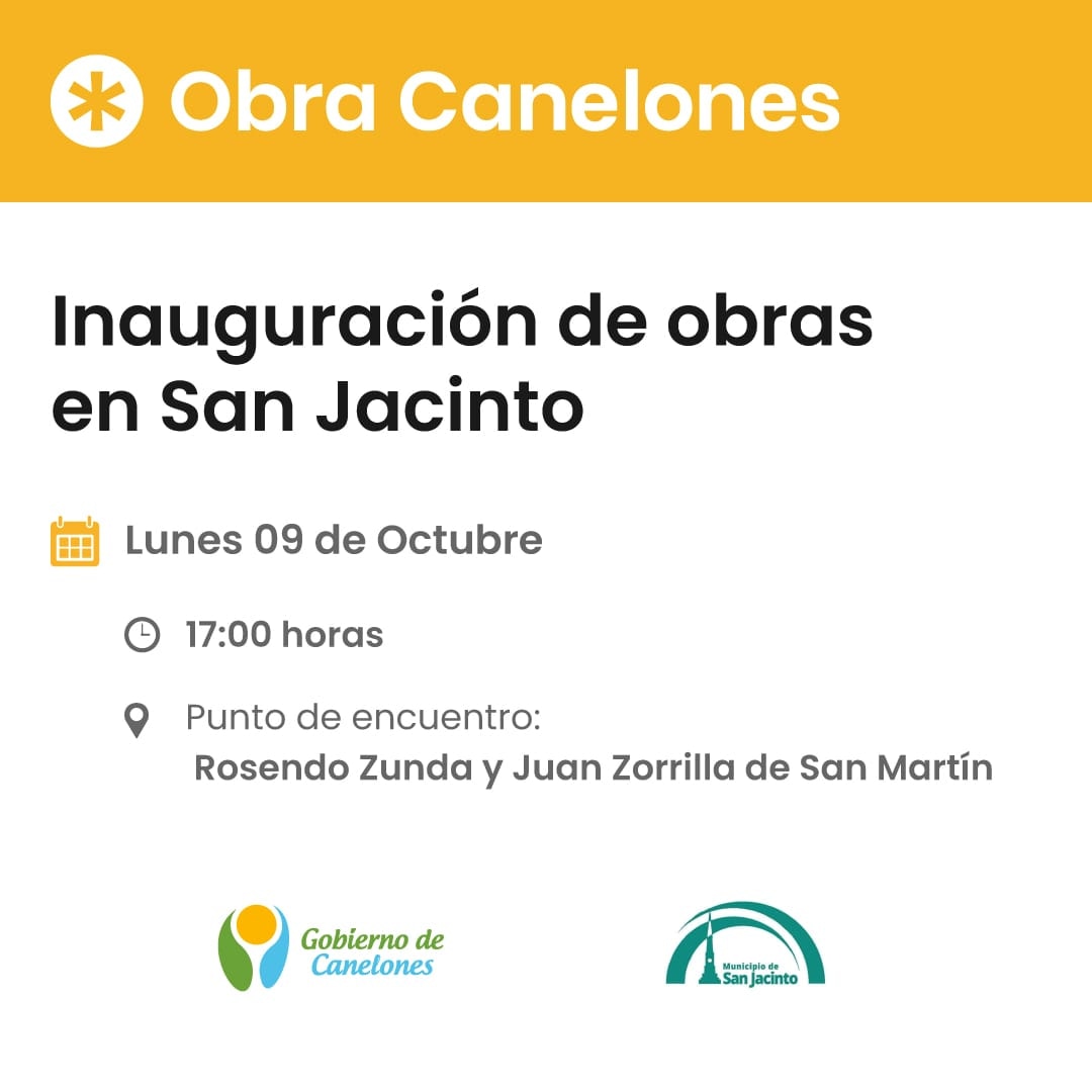 Inauguración de obra
<a href="/IdCanelones/">Gobierno de Canelones</a>
<a href="/CristianFB09/">Cristian Ferraro</a>
<a href="/canelonesenobra/">Canelones en Obra</a>