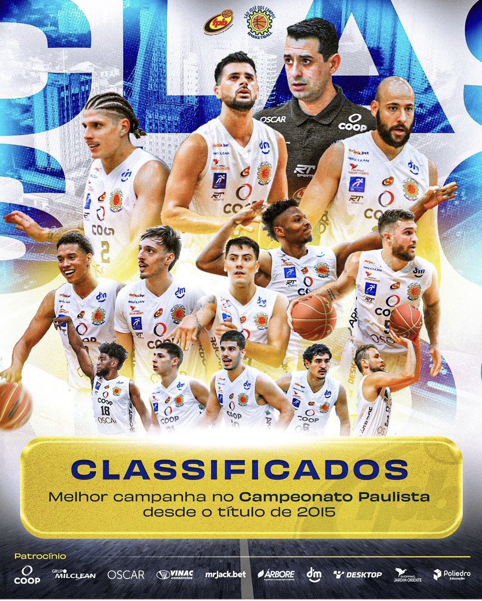Não existe recompensa sem esforço! Acabamos a fase de classificação no 3º LUGAR do Campeonato Paulista. 
Parabéns para todos nós, vamos 🦅