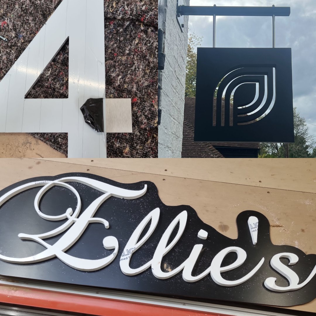 standbuilding's tweet image. A break from the norm this week installed a couple of signs for our friends @prodigiodesign as well as a special #birthday project for one of our guys. 

#signage #signmaker #graphics #exhibitions #cncmachining #powdercoated #perspex #aluminium