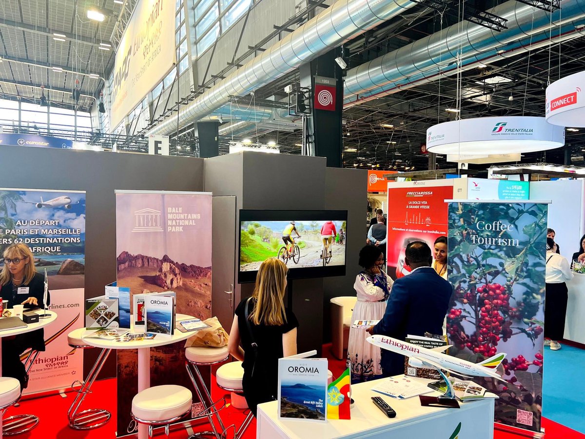 VisitOromia's tweet photo. The mission was to welcome French tourists and travelers from francophone countries into the heart of Ethiopia's rich culture and breathtaking landscapes. The event was abuzz with vendors and visitors from across the globe, making it a truly international affair!
#IFTMParis https://t.co/c7jxHW7yDp