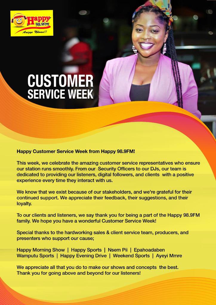 To all our Clients and Partners, we say Ayekoooo‼️

#HappyCustomerServiceWeek 🎊🎉
#HappyGhana