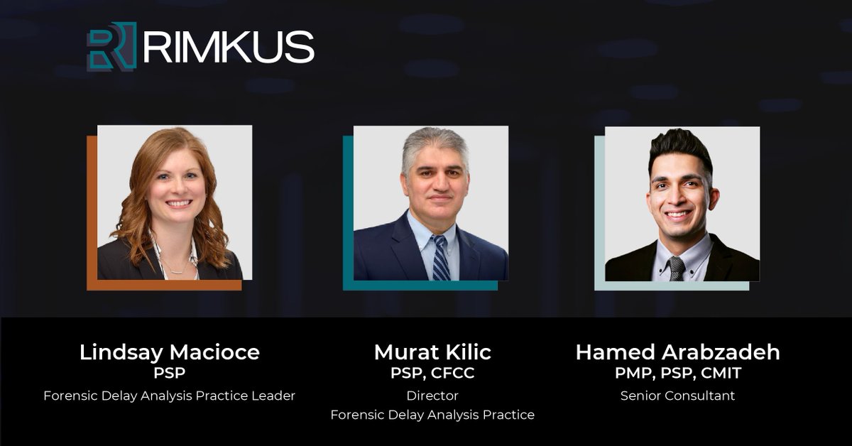RimkusCG's tweet image. Did you know there only approximately 70 Certified Forensic Claims Consultants in the world? One of them is Murat Kilic, Rimkus’s Director of #ForensicDelayAnalysis. 
Check out this LinkedIn post where we’re highlighting our Forensic Delay Analysis team:
linkedin.com/feed/update/ur…