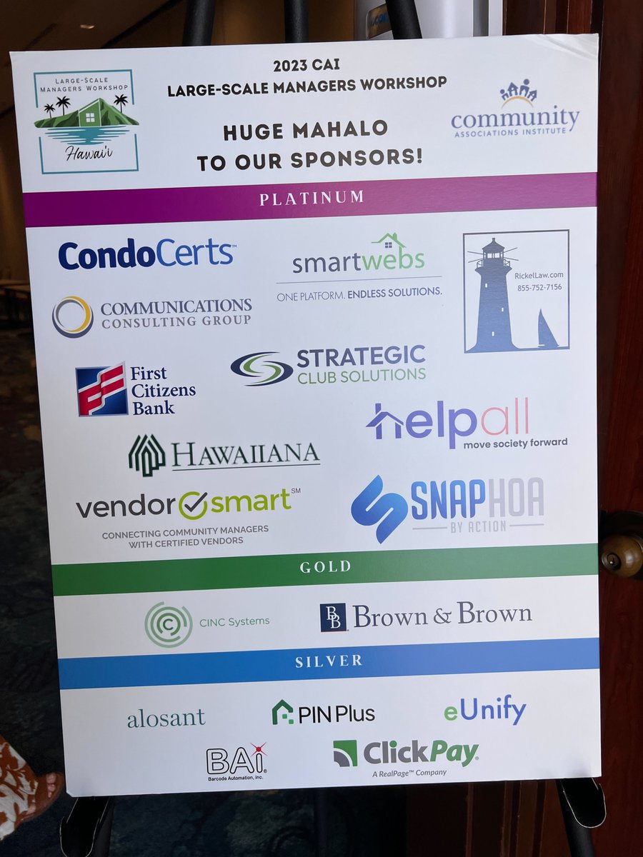 HelpallSocial's tweet photo. Thank you for an incredible Day 1 in Honolulu at the @CAIsocial 2023 Large-Scale Managers Workshop! 🌴
As we gear up for Day 2, we invite you to connect with Helpall's founders, Hari Subramanian and Agni Ananda. See you soon! 🌺 #community #lsm #hoa #honolulu https://t.co/z89IHoOJRj