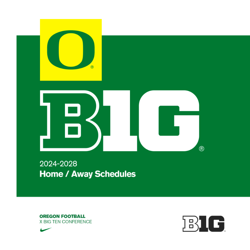 oregonfootball's tweet photo. B1G News.

The @bigten has announced conference matchups for 2024-28.

#GoDucks