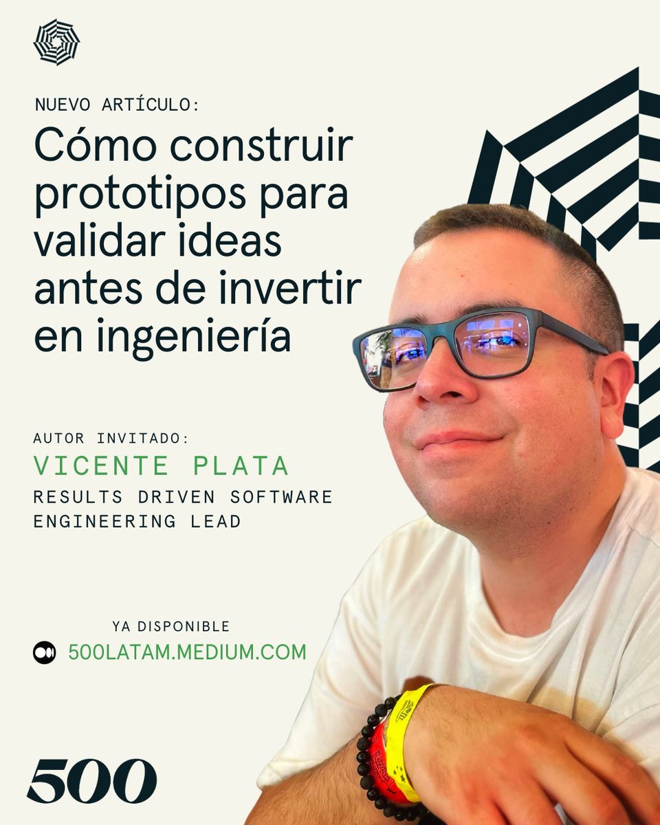Algo que he aprendido (varias veces y a la mala 🙃):

Antes de invertir en ingeniería y desarrollo, necesitas validar ideas 🚀💰

Fui invitado al blog de <a href="/500LatAm/">500LatAm</a> para compartir consejos de prototipos tecnológicos 🎯

En esta pieza te comparto la diferencia de prácticas de