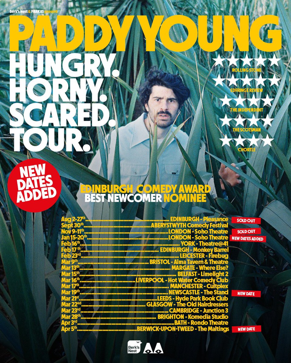 Paddy Young (@paddyisyoung) on Twitter photo Old Pad’s going on tour! London run sold out so we added SIX more <a href="/sohotheatre/">Soho Theatre</a> dates and many more across this beautiful isle 🦭 Old Pad’s going on tour! London run sold out so we added SIX more <a href="/sohotheatre/">Soho Theatre</a> dates and many more across this beautiful isle 🦭