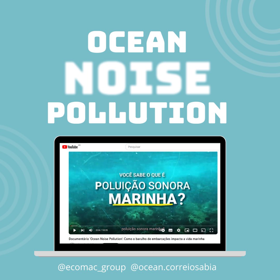 ecomac_group's tweet photo. NEWS: Our documentary on Ocean Noise Pollution is now live! Our researchers talk about how this impact affects ecosystems and marine biodiversity 🔊🐟🐳🦀🐬
#ECOMAC #UFF #UFRJ #IEAPM #MarineNoisePollution #CorreioSabia #OceanNoise #EarthJournalism https://t.co/GEsbEjgCqk