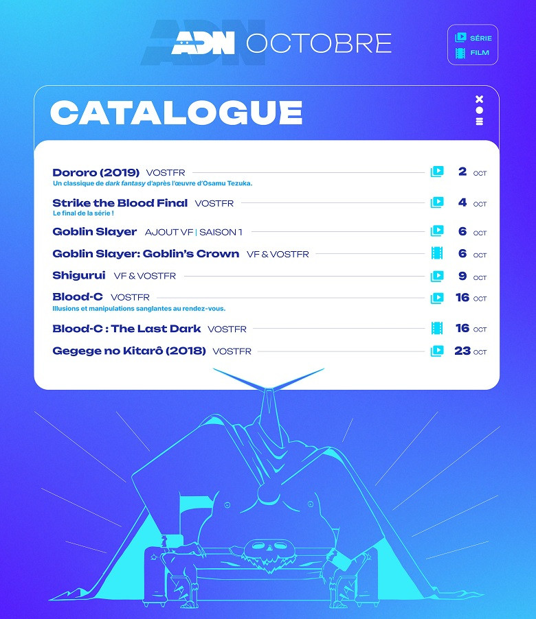 manga_news's tweet image. 📅 Le planning de la plateforme @ADNanime pour octobre bit.ly/45j4W7F #Simulcast #simulcasts #anime