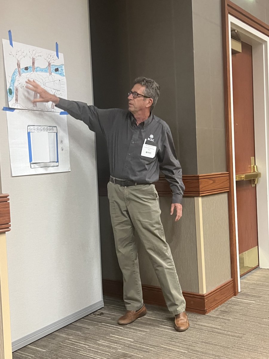 RCAC Vector Fund Director Michael Carroll presenting during a vision exercise today at the Partners for Rural Transformation Retreat. @PfRTorg