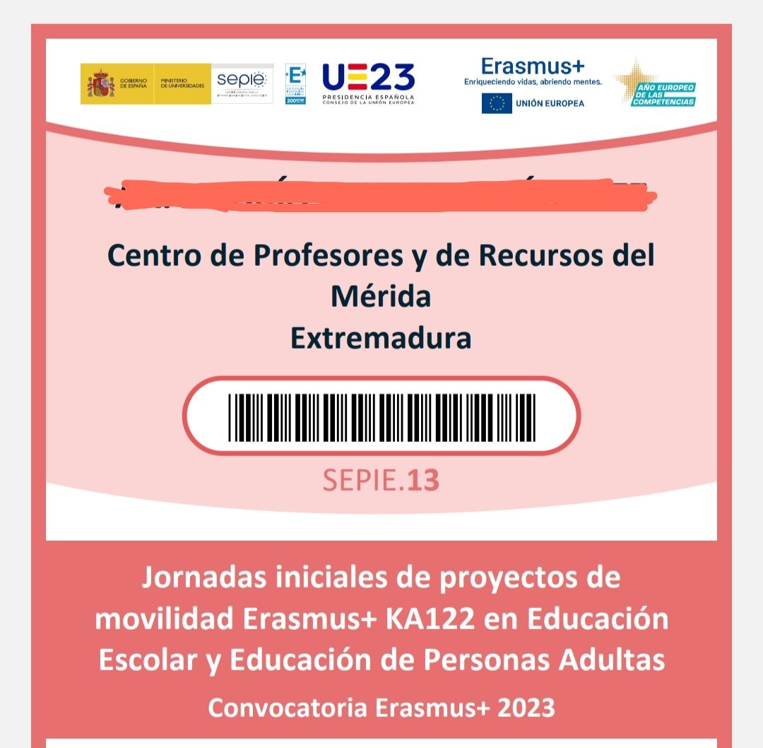 cprdemerida's tweet photo. El @cprdemerida comienza la
andadura de su proyecto Erasmus en las Jornadas de Proyectos de MovilidadKA122 organizada por @sepiegob. #ErasmusCprInclusion https://t.co/NdLPyPKTff