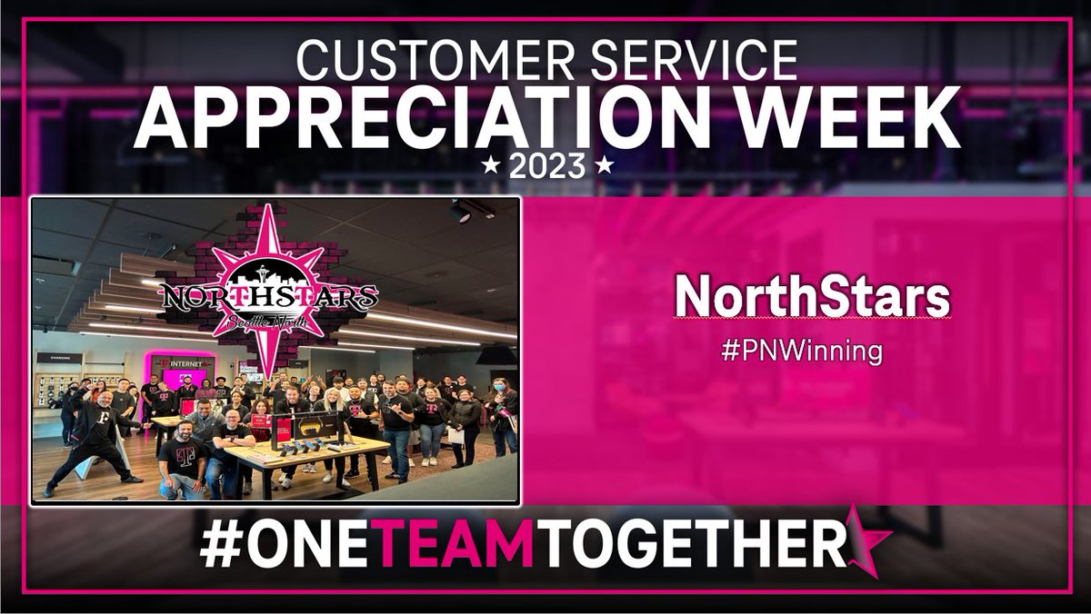 Sending a much-deserved shout-out to the Northstar squad for helping connect our customers every day! This special group is customer-focused and works hard to ensure a true Uncarrier experience! #Thankful #PNWinning