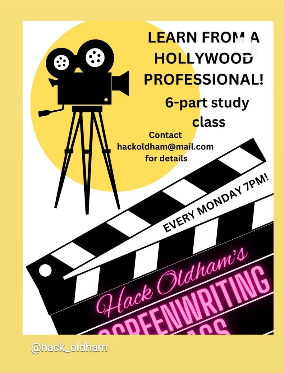 Create_Oldham's tweet photo. π SCREENWRITING COURSE βοΈπ½
Spaces are going fast.
π 6 intensive lessons to hone your screenwriting skills βοΈπ
π Mondays 7-9pm at Hack Oldham starting in October 2023 (date TBC)
π Β£20 per lesson
DM for more info! π
#screenwritingcourse
#insidetheindustry #oldhamhour https://t.co/hKBqnrieQF