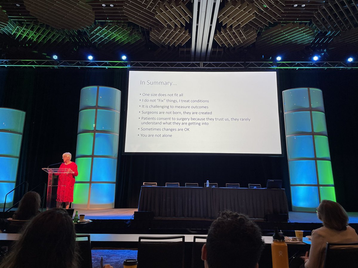 Wisdom, life lessons, and a lot of laughter in the annual Raymond A Lee lecture from a storied and incredible career of Dr Rebecca Rogers. @urogynsociety #PFDWeek23