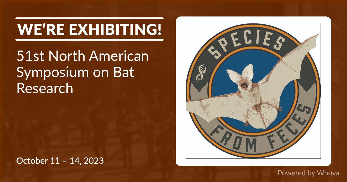 SpeciesFecesCo's tweet photo. Join us in Winnipeg for the 51st North American Symposium of Bat Research! Dr. Faith Walker will be presenting on the Detection of Listed Bat Species Under Bridges Through the Use of Fecal DNA on October 12, 6-8pm. See you there!! #Winnipeg2023 #NASBR https://t.co/pJVLL30Uw2