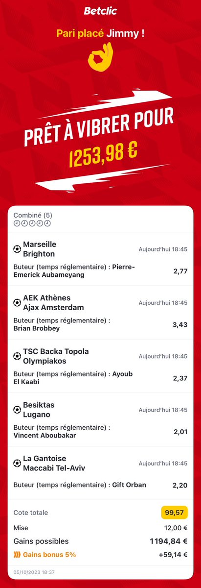 hem_jimmy's tweet photo. Yooo si ce pari buteur passe 250€ à se partager parmi les ❤️ #TeamParieur https://t.co/u0GAHRvQIR
