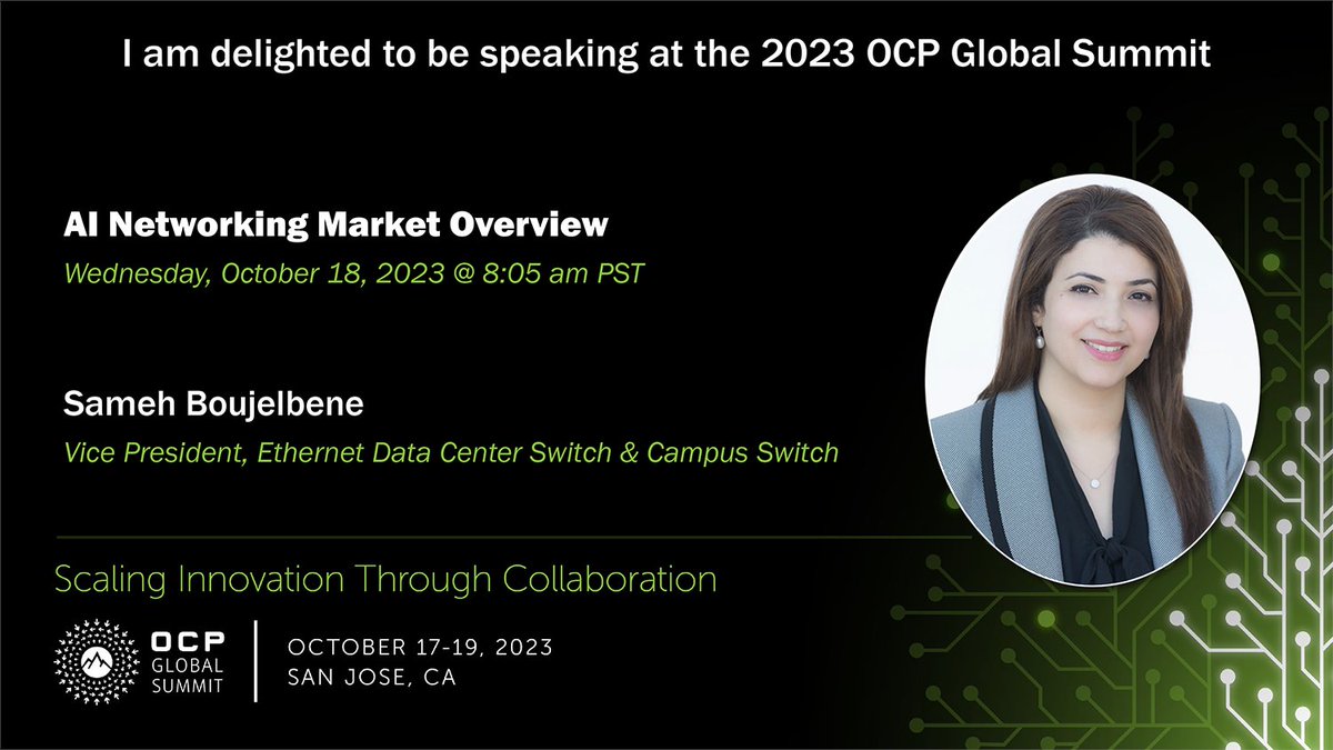 DellOroGroup's tweet image. Join us - OCP Global Summit 2023, Oct 17-19, San Jose, CA: &quot;Scaling Innovation Through Collaboration,&quot; featuring liquid cooling, open chiplets economy in AI and ML, and emerging tech. opencompute.org/summit/global-…
#OCPSummit23 #AInetworks #AIworkloads
