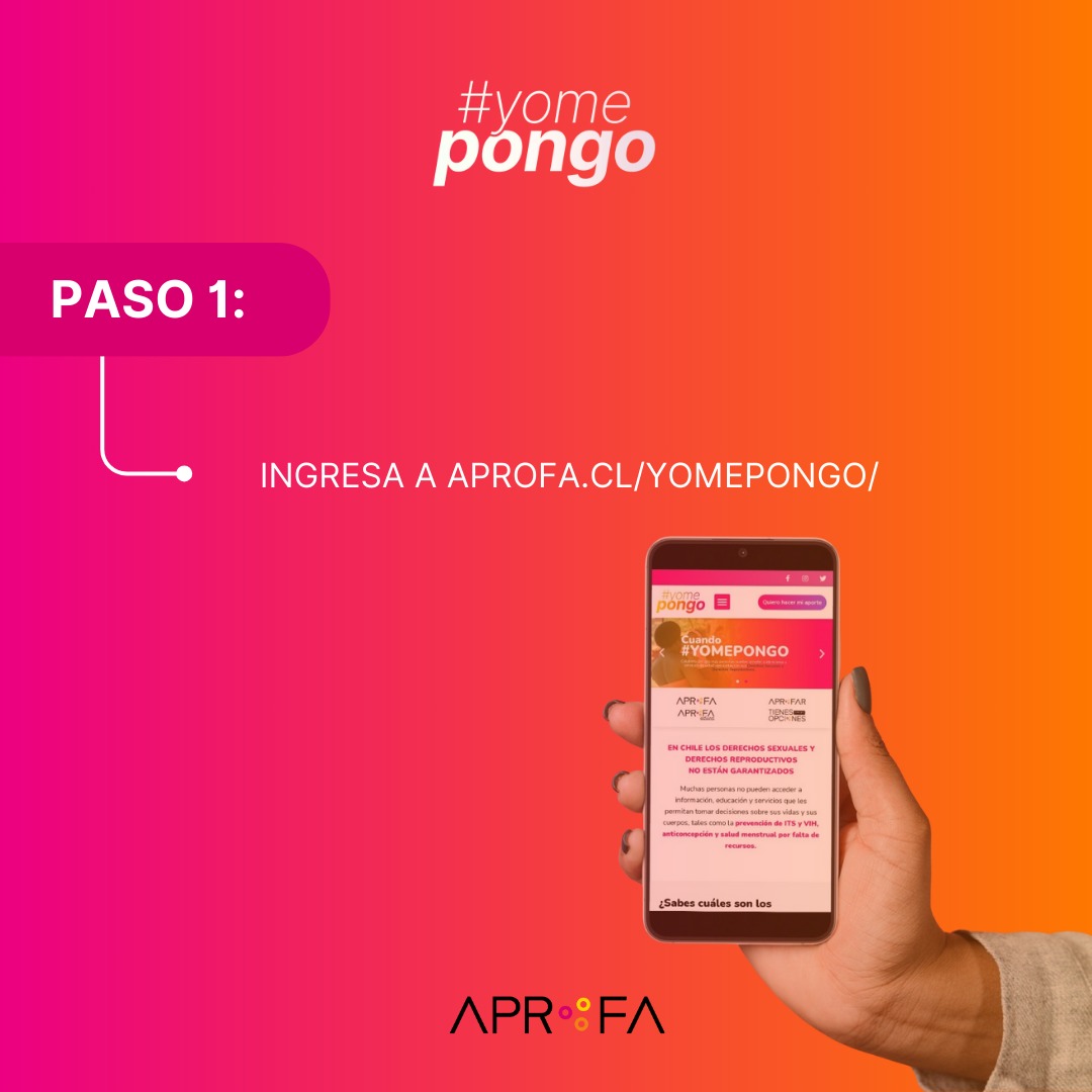 APROFAChile's tweet image. Tú también puedes ser parte de #YoMePongo 🤝

Con tu donación, podremos llegar a más personas para facilitar el acceso a Derechos Sexuales y Derechos Reproductivos. 

¡Ingresa a aprofa.cl/yomepongo/ y haz tu aporte!