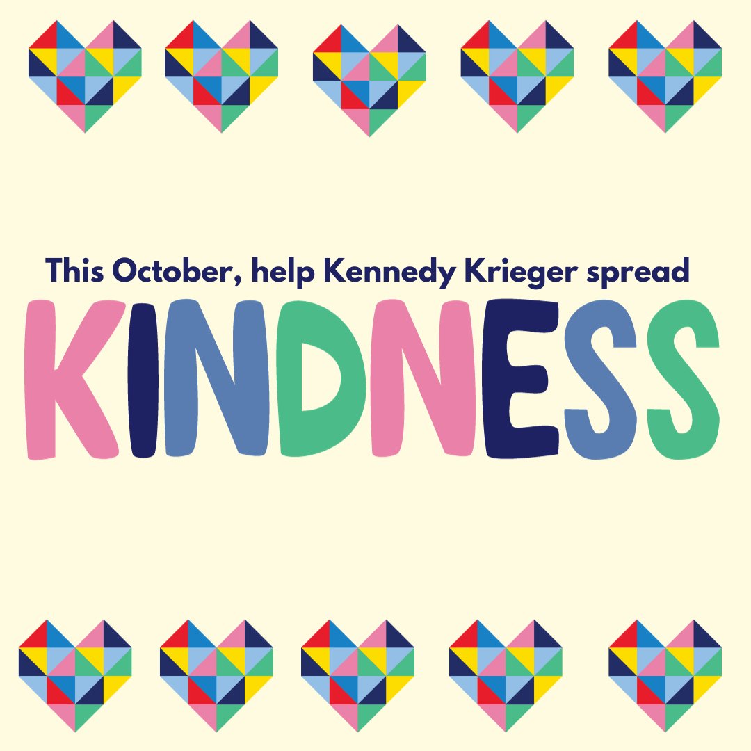 KennedyKrieger's tweet photo. Help us #SpreadKindess! If the Kennedy Krieger community completes 10,000 acts of #kindness during the month of October, we'll receive a $25,000 donation from @secuMD. Learn how you can get involved: https://t.co/ijuhhl9CC8. #SECUKindness #BeMoreKind https://t.co/wbZhEgLpvT