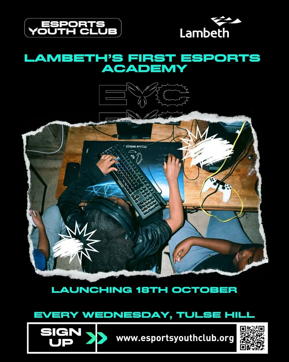 👀 We're super hyped about this 🎮💯

If you know of any passionate young gamers in South London, let em know about EYC❗

Sign up link ⬇️

docs.google.com/forms/d/e/1FAI…

#lambethyouthclub #youthclub #YouthEmpowerment