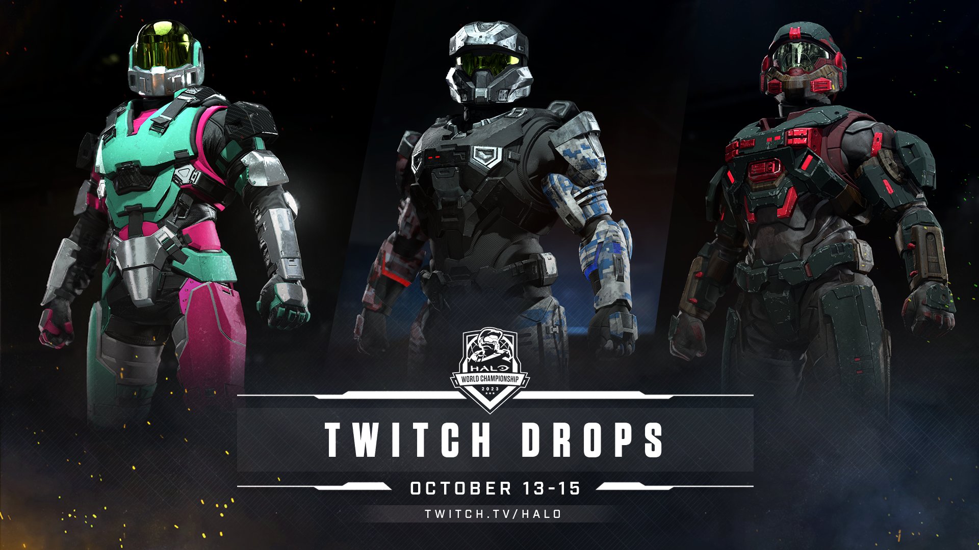 Halo Esports on X: Did someone say Twitch Drops? 👀 Brand new armor  coatings and weapon charms will be up for grabs next weekend during the  #HaloWC 2023! 📅 Oct 13-15 🕛