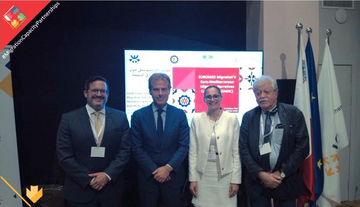 🟡#Communication drives #MigrationCapacityPartnerships🟡

Today the Euromed Migration Narratives Conference in Malta begins, co-organised by the Club of Venice, &amp; funded by the <a href="/EU_Commission/">European Commission</a>🇪🇺, in cooperation w/ the Ministry for Foreign &amp; European Affairs and Trade of Malta🇲🇹
