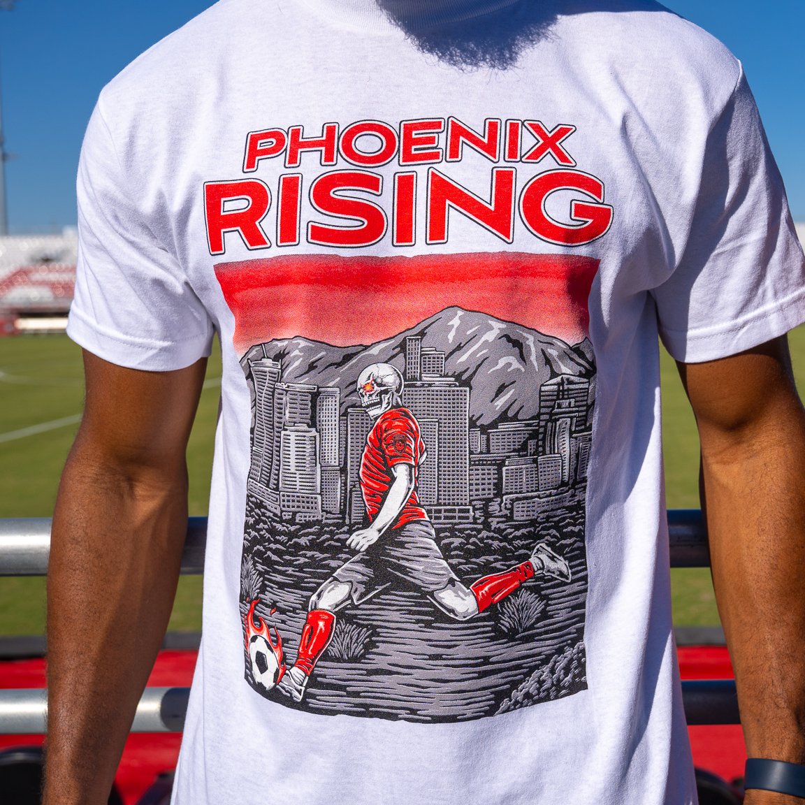 PHXRisingFC's tweet photo. DRIP ALERT🚨 

We are launching our collaboration with @ModernRockstars! These limited edition designs will be available at the @JustSportsAZ tent at this Saturday's match. 

#RisingAsOne https://t.co/M5XmZEz32q