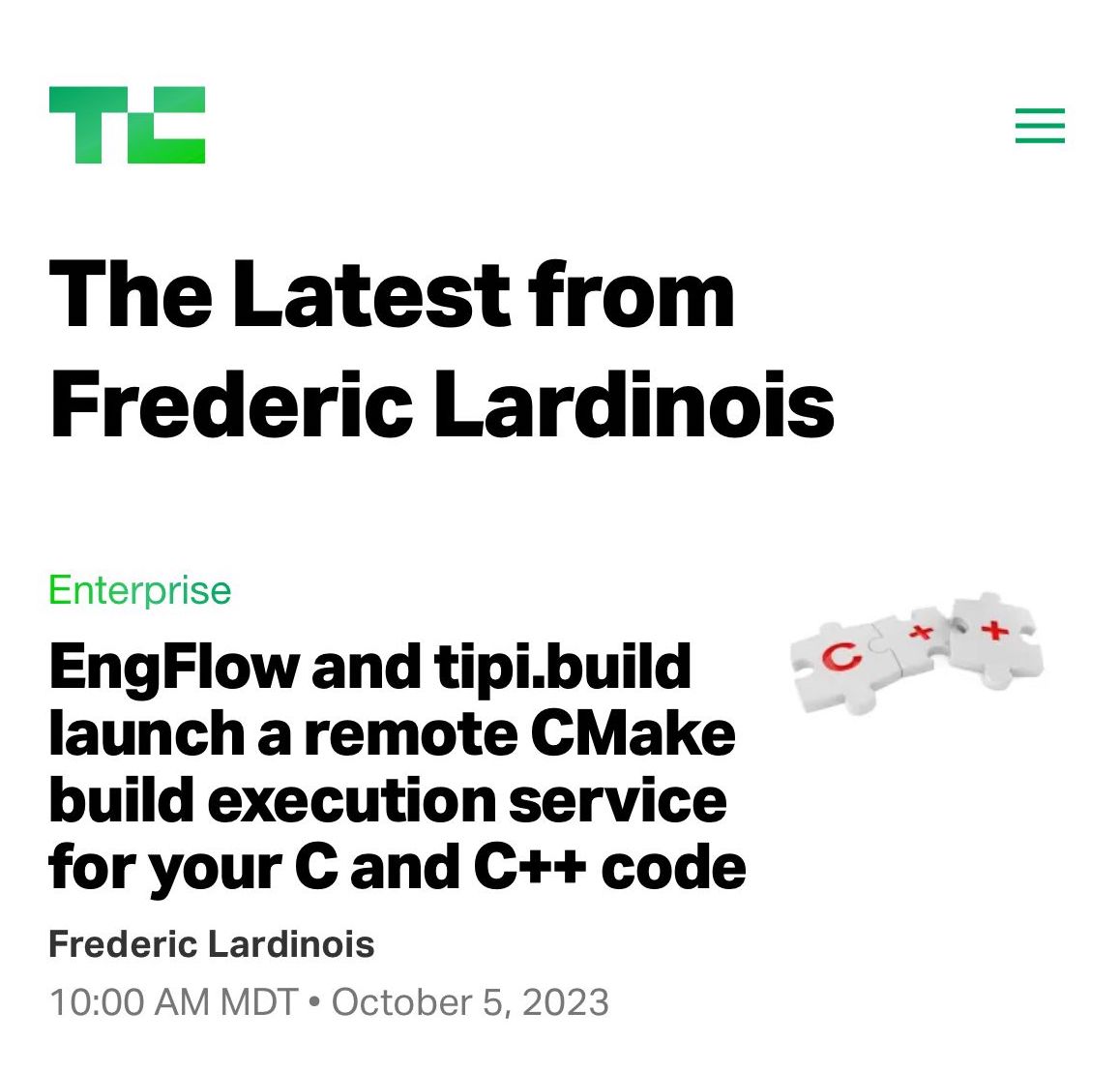 TipiBuild's tweet image. 📣 Have you heard the news?! 🤩
🚀 We launched our Beta for CMake Remote Execution!
Together with our partners at @EngFlow we've worked hard to bring CI at developers' fingertips! 🙌
👉 Sign up to join the Beta: tipi.build/cmake-re
#CMakeRE #tipibuildcpp #CI #developers