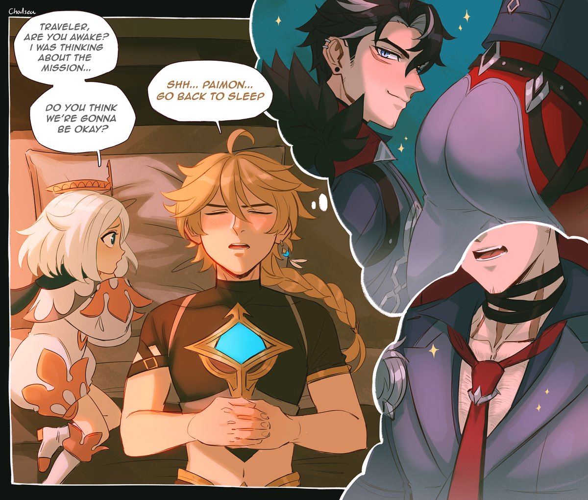 Chalseu_D's tweet photo. the archon quest was very memorable    #Genshinlmpact #Wriothesley https://t.co/dU1BRMW9jk