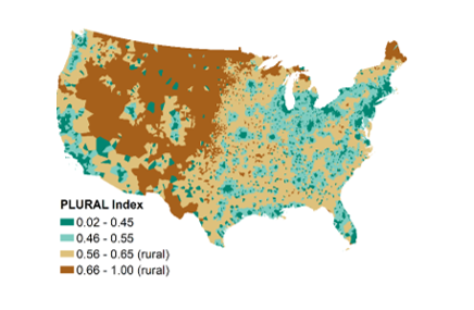 We created a new database covering 20,000 places to: 1) measure the rural advantage, 2) identify who benefits, 3) and explain it.

Check out our new PLURAL index (@JohannesHUhl1): sciencedirect.com/science/articl…

Thanks to @OppInsights for great income mobility data!
3/8