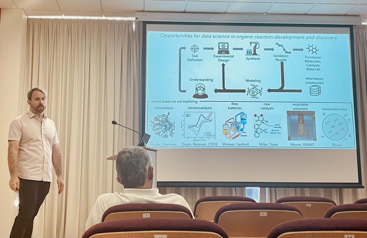 Super engaging talk on data science to de-risk & develop reactions by @Sigman_Lab @UtahChemistry as part of a @geqo_rseq tour in Spain! Thanks for being such a wonderful guest at Huelva @CIQSO_UHU !