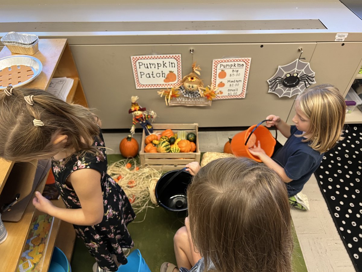 🎃 Kindergarten fun alert! 🍂👦👧 <a href="/sandyfitz1218/">Sandy Fitzpatrick</a>  turned pumpkins into learning tools with purposeful play during choice time! 🧠🎃 Do I spy pumpkin spice lattes??🌟 #KindergartenAdventures #PumpkinLearning #ExecutiveFunctionSkills 🎃📚🎨 <a href="/WTDirectorElEd/">WTDirectorElemEd</a>