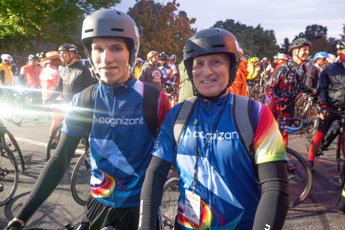 Cognizant's tweet photo. Cognizant associates recently embarked on #CycleForTheCause, a three-day, 275-mile journey from Boston to New York City, raising over $80,000 for @LGBTCenterNYC. These funds facilitate comprehensive, community-based HIV and AIDS prevention, education and more. https://t.co/9OLNorb4ny