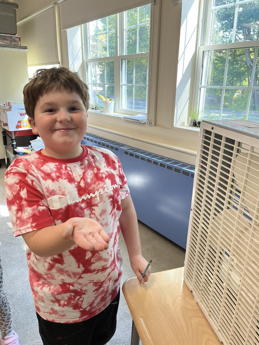 2ndHdes's tweet photo. Students learned about seed dispersal in science.  Pictured here are students learning if their seed moved by wind, water or animal.  #hdespride https://t.co/0ClVdd8JtZ