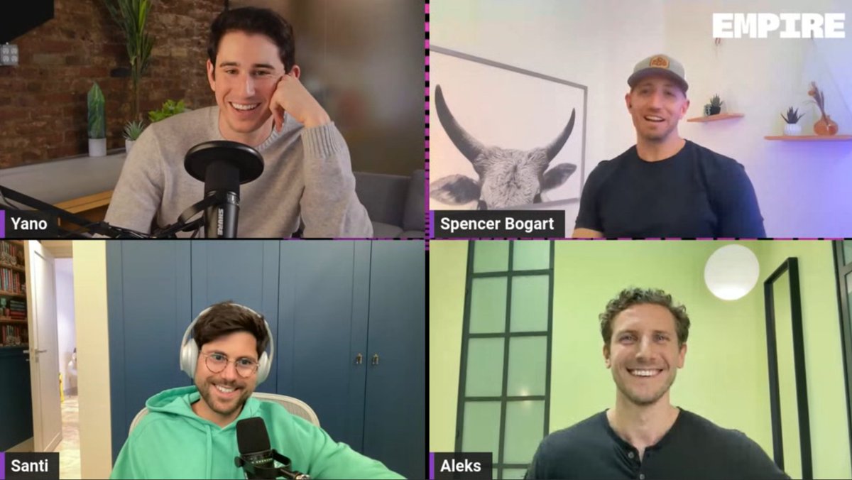 🎙️ New Podcast

<a href="/CremeDeLaCrypto/">Spencer Bogart</a> and <a href="/alekslarsen/"></a> joined <a href="/JasonYanowitz/">Yano 🟪</a> on the <a href="/theempirepod/">Empire 🟪</a> to talk about our latest $580M fundraising. 

Listen → sptfy.com/P1CN