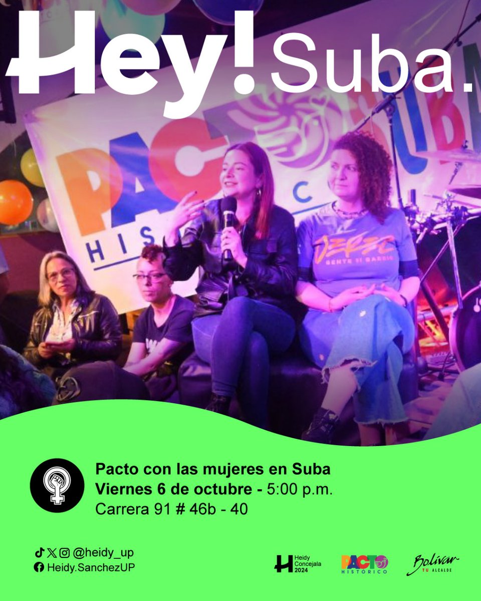 heidy_up's tweet photo. #HeyBogotá | Hagamos un Pacto con las mujeres en #Suba. #BolívarTuAlcalde https://t.co/eiGgR8ADtw