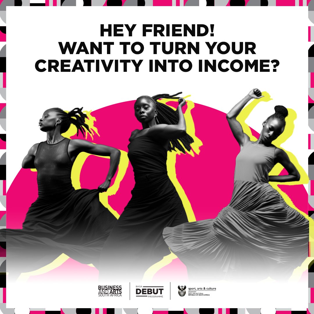 basa_news's tweet photo. #HeyFriend: Want to turn your creativity into income?

The Debut Programme is your chance to turn your artistic business idea into a profitable venture. Applications close on 16 October 2023.

Send a "Hi" on WhatsApp to 066 473 8435 to apply.

#DebutProgramme #DSAC #BIZARTZA #CreativeEntrepreneurs