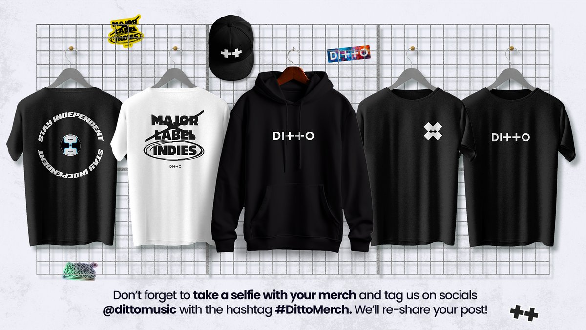 Dittomusic's tweet photo. Take a selfie with your merchandise and tag us @dittomusic with the hashtag #DittoMerch an weβll re-share your post! π https://t.co/x9kBsVrP6r