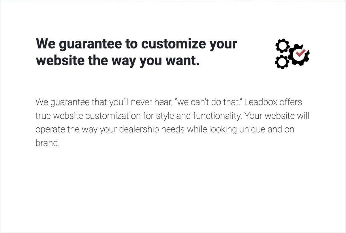 Leadbox's tweet image. At Leadbox, we always guarantee to customize your website the way you want.