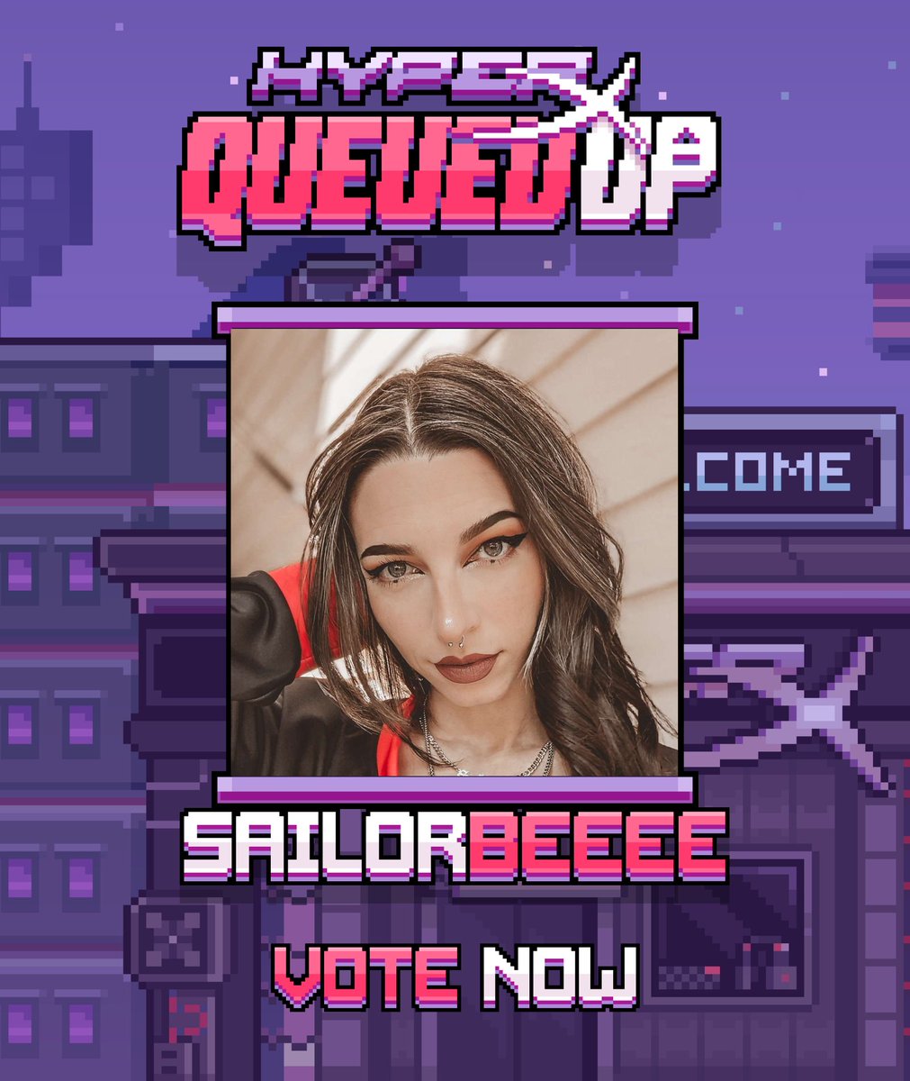 sailorbeeee's tweet image. 📣 EXCITING ANNOUNCEMENT!!!

I was chosen to be in the Top 20 of this year's @HyperX Queued Up!!! Only 5 creators will be chosen as the winners! You can VOTE for me starting now through 10/22, and voting will be worth DOUBLE at TwitchCon! 🤘

hyperx.gg/SAILORBEEEE