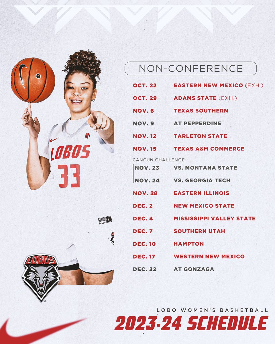 UNMLoboWBB's tweet photo. 𝐓𝐡𝐞 𝐬𝐜𝐡𝐞𝐝𝐮𝐥𝐞 𝐢𝐬 𝐨𝐮𝐭. 𝐒𝐞𝐞 𝐲𝐨𝐮 𝐢𝐧 𝐓𝐡𝐞 𝐏𝐢𝐭 𝐭𝐡𝐢𝐬 𝐬𝐞𝐚𝐬𝐨𝐧.

🔗: https://t.co/hK9IFEiAcn
🎟️: https://t.co/1AK184M7VI 
#GoLobos https://t.co/R8pb1sHSpf