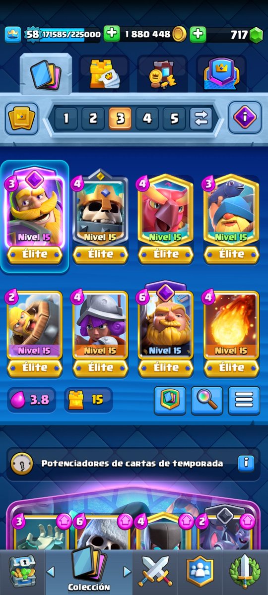 AccountLatan's tweet image. SE VENDE HERMOSA CUENTA TOP DE CLASH ROYALE, VIENE CON 15 CARTAS AL 15 Y DESPUES TODAS AL 14, LO LINDO QUE TIENE ESTA CUENTA QUE TIENE TODAS LAS EVOLUCIONES, TIENE VARIOS PASES, TIENE MUCHOS EMOTES Y EMOTES EXCLUSIVO, Y TAMBIEN LO QUE TIENE DE TOP ES EL EMOTE DEL REY